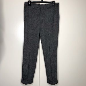 H&M Slim Charcoal Cuffed Suit Trousers